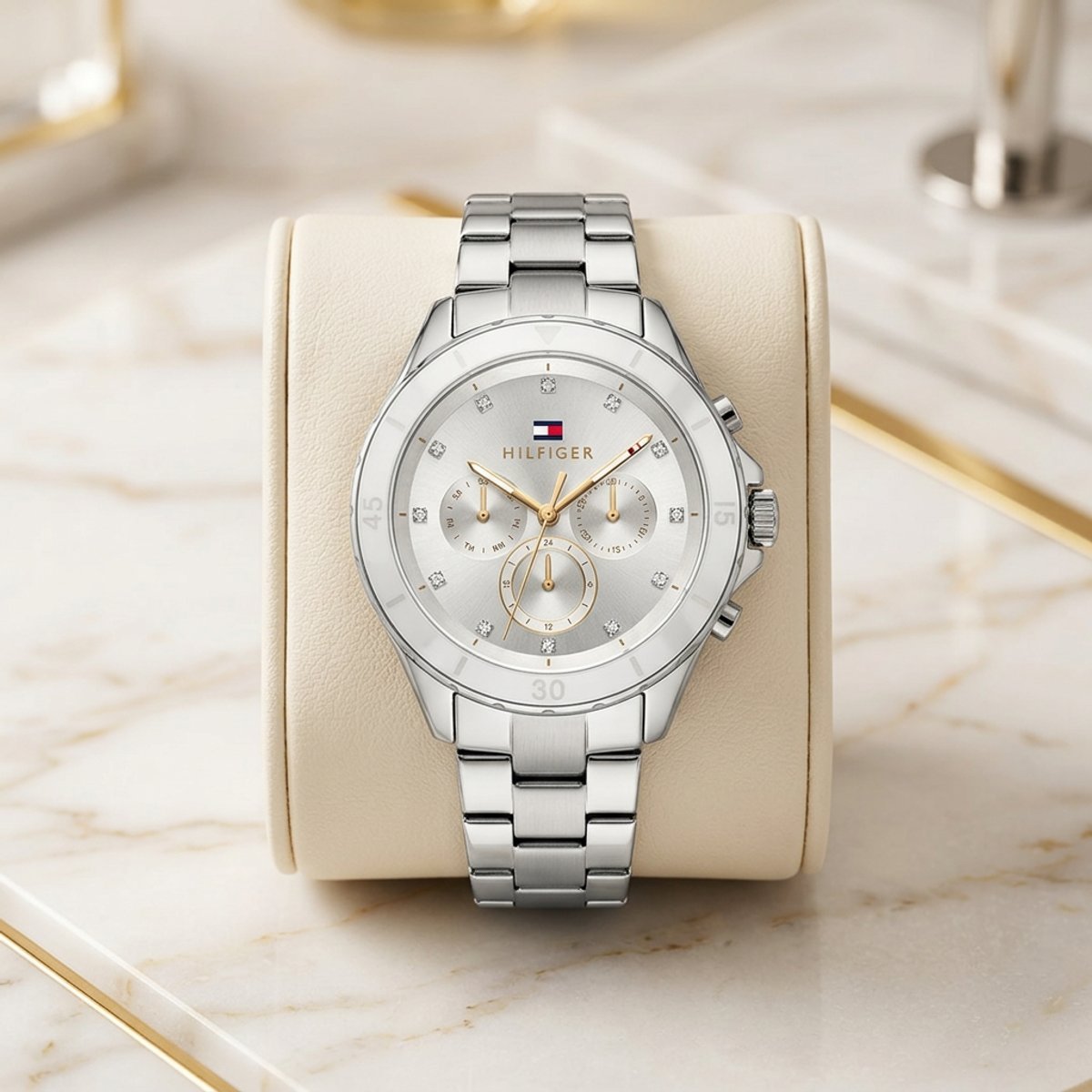 Reloj Tommy Hilfiger Mellie Plateado — Multifunción Mujer