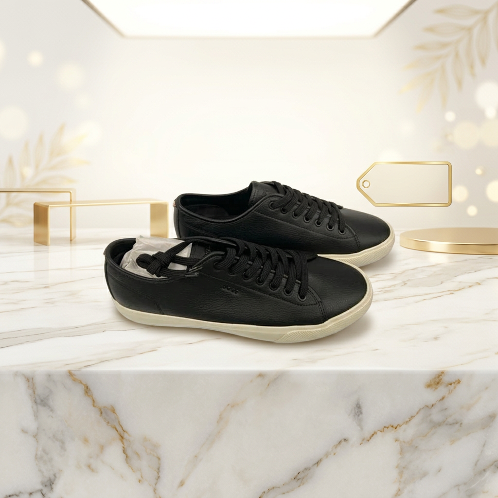 HUGO BOSS Zapatillas Piel Napa Negra — Talla 45 - miniatura 3