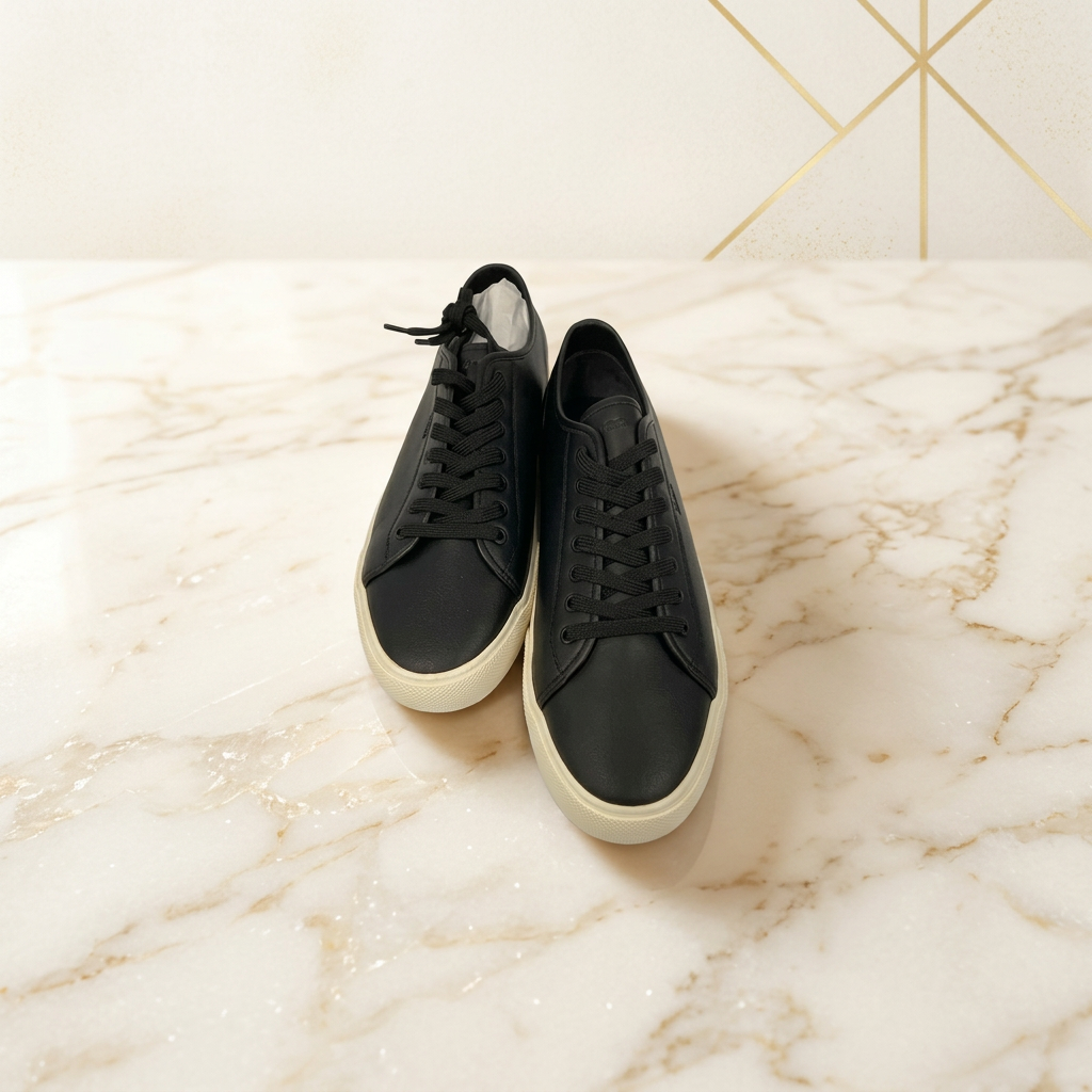 HUGO BOSS Zapatillas Piel Napa Negra — Talla 45 - miniatura 2