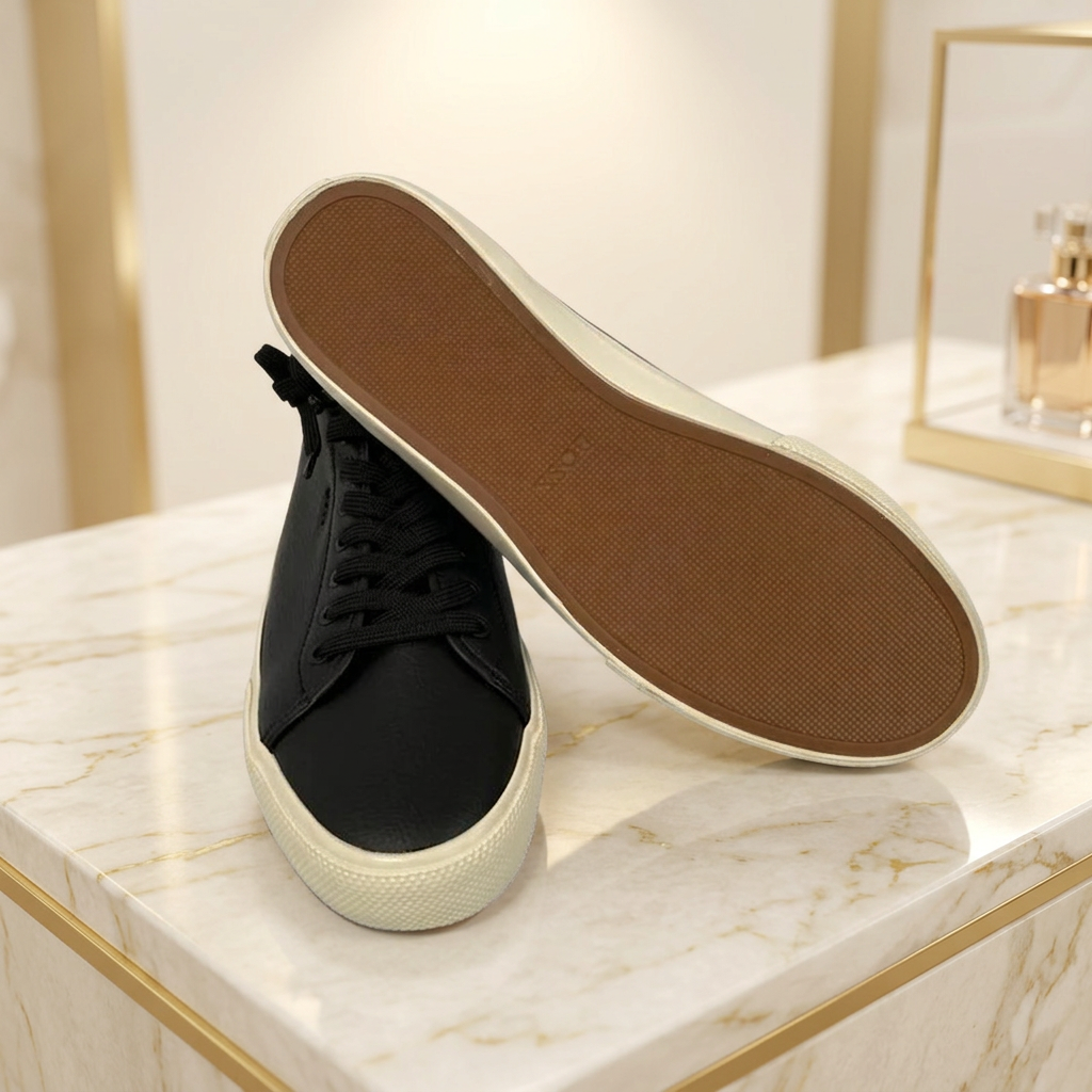 HUGO BOSS Zapatillas Piel Napa Negra — Talla 45 - miniatura 4