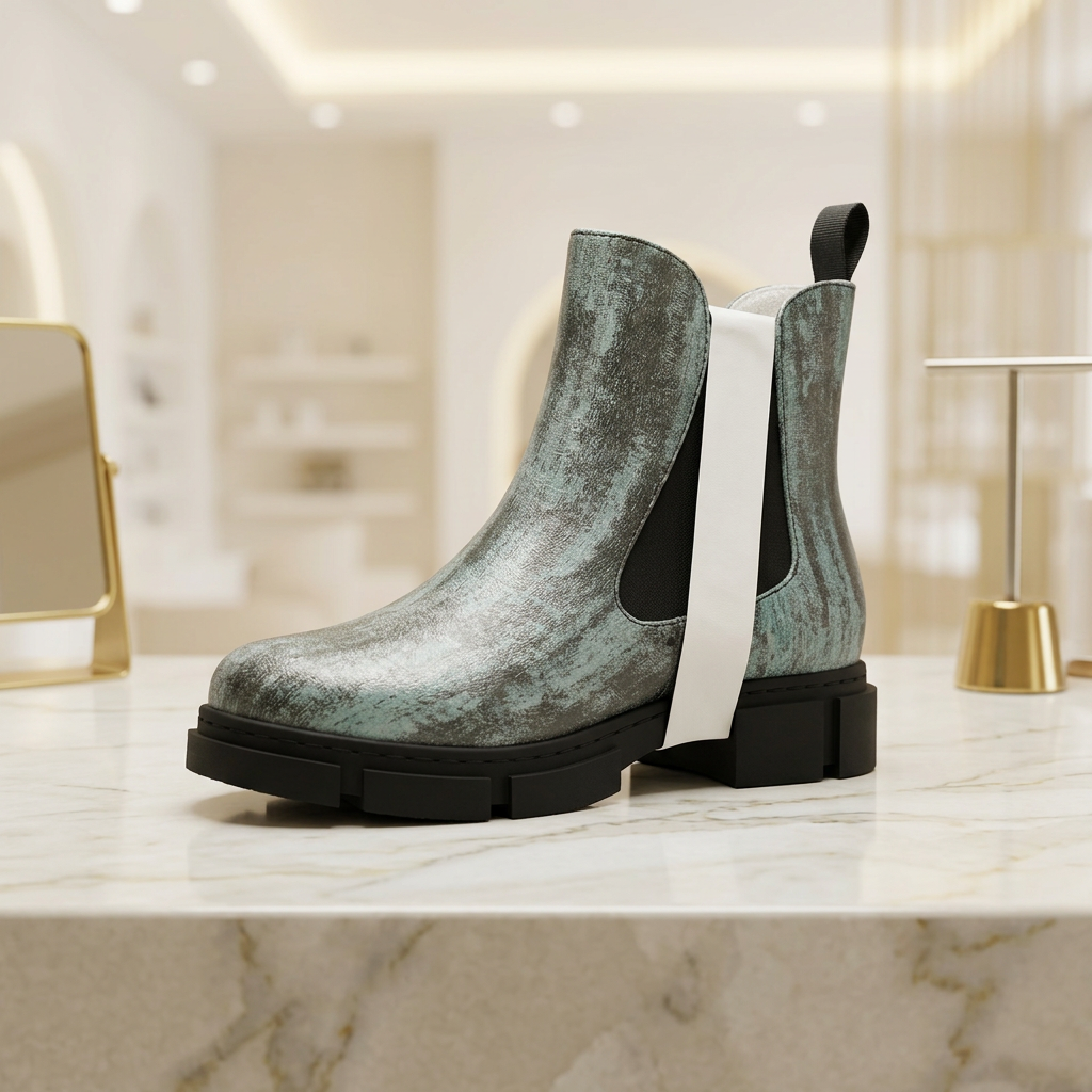 Chattawak Xico · Botín Chelsea Print Kaki — Talla 37