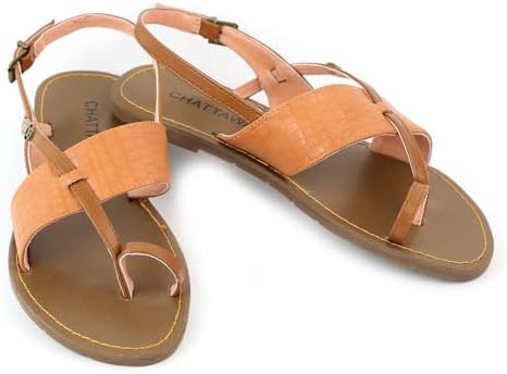Chattawak Otavi · Sandalia Plana de Dedo Naranja — Talla 38 - miniatura 2