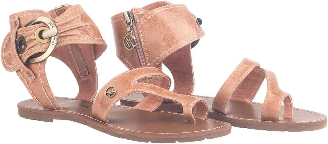 Chattawak Pensée Camel · Sandalia Plana con Anillo — Talla 41 - miniatura 3