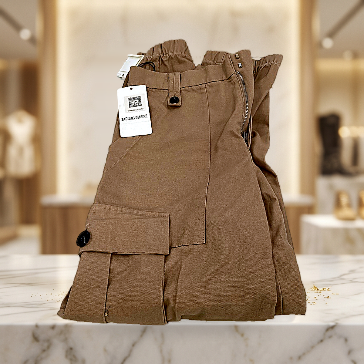 Zadig & Voltaire · Pantalón Cargo Pilote Camel, talla 34 - imagen 1