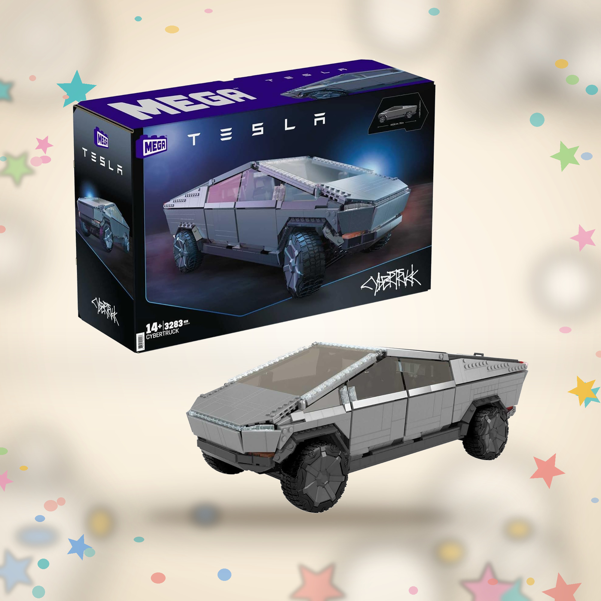 MEGA Tesla Cybertruck — Set de construcción 3283 piezas
