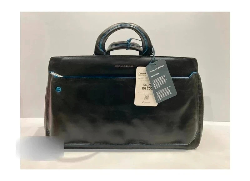 Piquadro Blue Square · Bolsa de viaje de piel negra, 33 L - imagen 1
